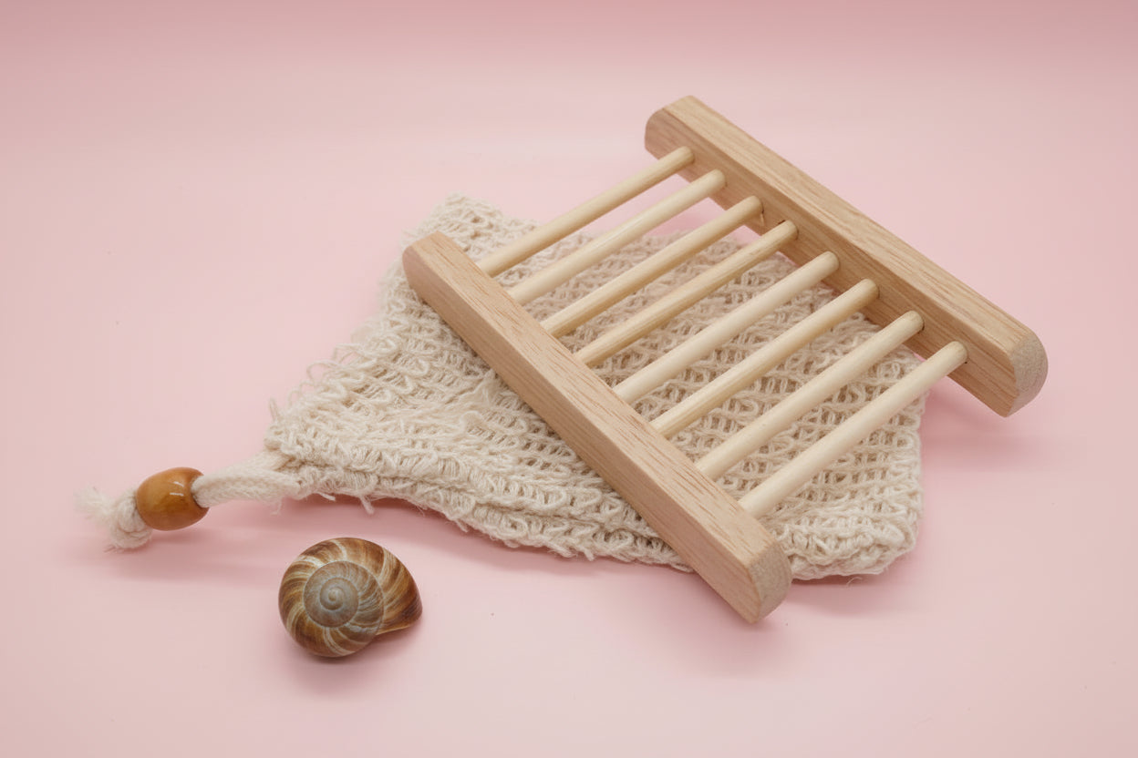 Bamboo Soap Saver | Sisal Mesh Soap Bag